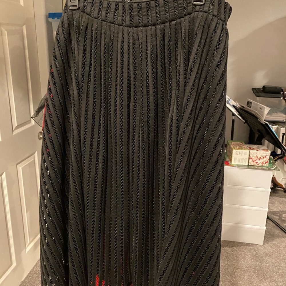 Black midi skirt, feels like scuba material